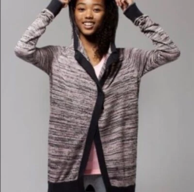 Ivivva Niñas Volver al Ritmo Envoltura Yoga Suéter Sudadera con Capucha Cárdigan a Presión Talla 14 Foto 1 de 4