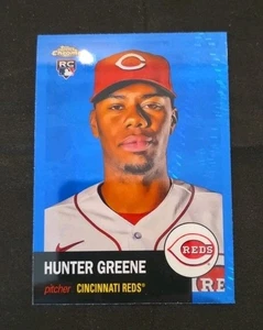 2022 Topps Chrome Platinum Anniversary Hunter Greene #77 Blue Prism Refractor RC - Picture 1 of 2