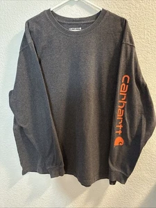 Camiseta Carhartt GRIS OSCURO Gráfico Logo Cuello Redondo Calce Suelto TALLA XL - Imagen 1 de 5