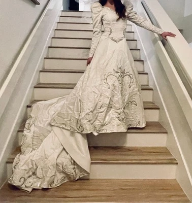 ПОТРЯСАЮЩЕЕ ДИЗАЙНЕРСКОЕ свадебное платье размер 0-2 - Eva Haynal Forsyth Scaasi свадебное  - Изображение 1 из 4