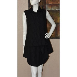 Sandylew Designer Boutique iilin Black Sleeveless Layered Dress Size 2 NWT - Picture 1 of 10