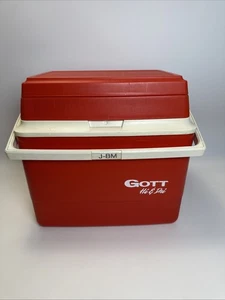 Vintage Gott Hi & Dri 16 Qt Chest Cooler Great Condition Model 1916 Red White - Picture 1 of 16