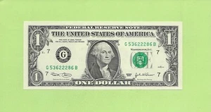 2003 ..UNCIRC $1 G 5362 2286 B .... 2003 $1 G-B NICE NOTE FRN - Picture 1 of 2