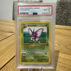 1999 Pokémon TCG Venomoth Jungle Set 29/64 Non-Holo Rare PSA 10 - Picture 1 of 2