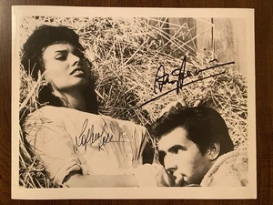 Foto autografata firmata Sophia Loren Anthony Perkins COA Desiderio sotto gli olmi - Foto 1 di 6