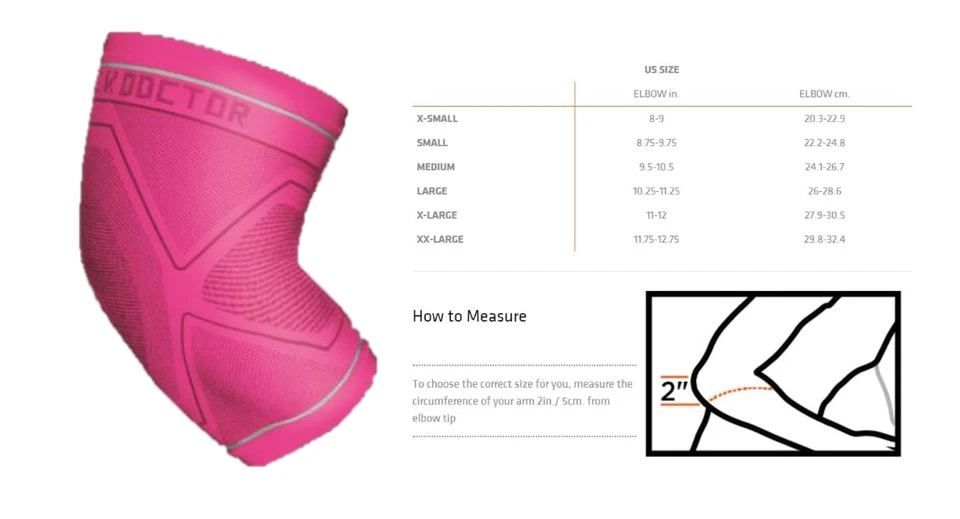 Shock Doctor Elbow Sleeve (Size L) Support Compression Gel Recovery - New - Image 1 of 1