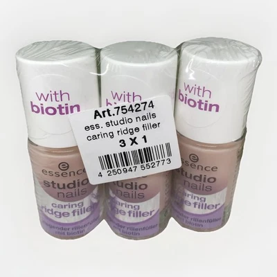essence Studio Nails CARING RIDGE FILLER Rillenfüller Lack 3 Stück Set 3 x 10 ml - Bild 1 von 4