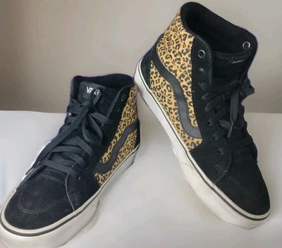 Vans Hi-Top Trainers Sneaker, Cheetah Black Size 8 - Image 1 of 4