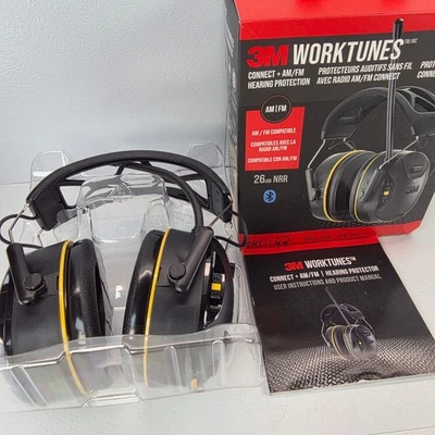 3M WorkTunes Connect AM FM Hearing Protection Bluetooth 5.2 Headphones NRR 26dB - Image 1 of 4
