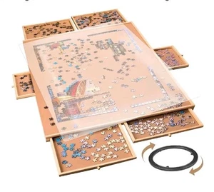 Rotating Wooden Puzzle Board for 1500 Piece Puzzle - Picture 1 of 6