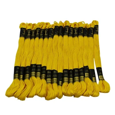 Hilo de anclaje madeja bordado a mano hilo dental trenzado punto de algodón tejido, 25 piezas Foto 1 de 4