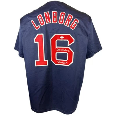 Camiseta con inscripción firmada autografiada por Jim Lonborg MLB Boston Red Sox Certificado de autenticidad JSA Foto 1 de 3
