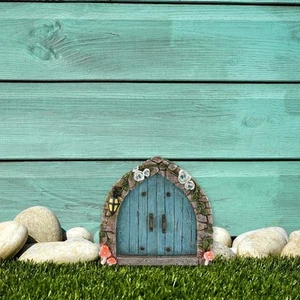 Wooden Garden Fairy Door Tiny House Door 2D Outdoor Decor Miniature Yard - Picture 1 of 6