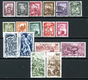 Sellos Saar, Scott # 204-220 usados, juego completo - Imagen 1 de 1