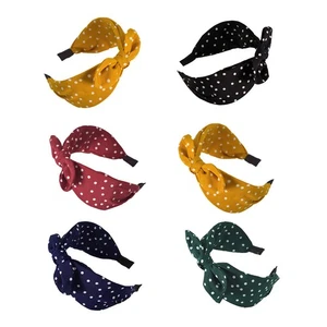  6 Pcs Boho Knotted Hairbands Girls Headbands Fashion Headwrap Bowknot - Picture 1 of 11