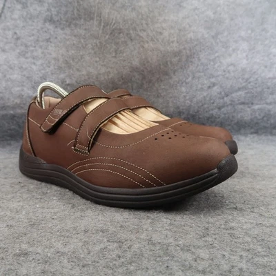 Drew Shoes Womens 9 Mary Jane Comfort Walking Adjustable Wide Fit Leather Brown - Image 1 of 4