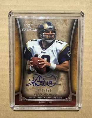 2011 KURT WARNER TOPPS FIVE STAR AUTO AUTOGRAPH 10/150 RAMS - Image 1 of 3
