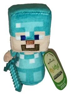 Hallmark Itty Bittys STEVE (Armadura de Diamante)(Minecraft) NUEVO Mini Juguete de Peluche - Imagen 1 de 3
