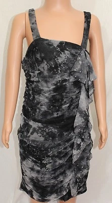 Elisa B. Vestido Estilo 4357E Adorable Niñas Talla 8 Nuevo con Etiquetas Color Gris Brillante Estrás Foto 1 de 4