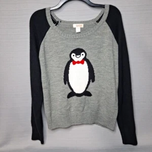 Route 66 Original Clothing Co Black & Gray Penguin Knit Pullover Sweater Size XL - Picture 1 of 8