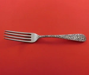 Repousse by Hennegan and Bates Sterling Silver Regular Fork 7" Flatware - Picture 1 of 2