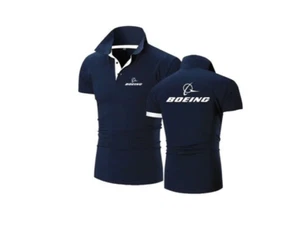 Boeing men’s Navy Blue collared 3 buttons shirt size XL - Picture 1 of 6