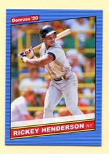 2020 Rickey Henderson Panini Donruss Baseball '86 Retro #219 Yankees HOF