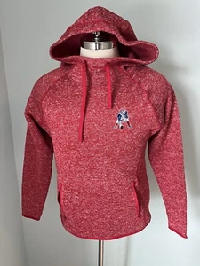 New England Patriots Womens Hoodie Sweatshirt Fleece Red NFL Football Large L - Picture 1 of 5