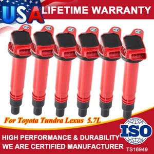 8Pack Ignition Coil For Toyota Tundra Lexus 5.7L 90919-02256 9091902255 673-1309 - Picture 1 of 12