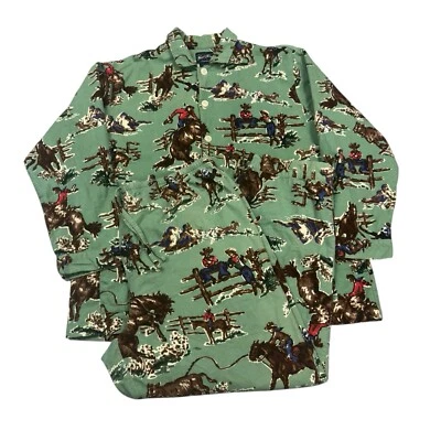 Nick & Nora Kurt Cobain Western 2-piece Sleepwear Pajamas Mens Xl Green Flannel  - Image 1 of 4