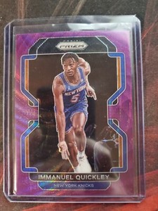 2021-22 Panini Prizm Basketball NBA #129 Immanuel Quickley Purple Wave Refractor