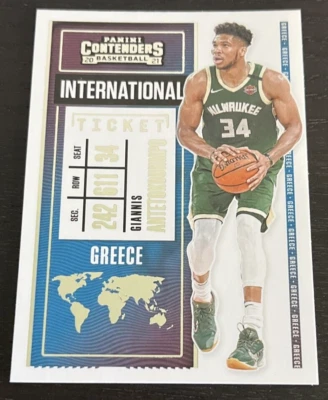 2020-21 Panini Contenders -Giannis Antetokounmpo -#20- International -Bucks (MB5 - Image 1 of 2