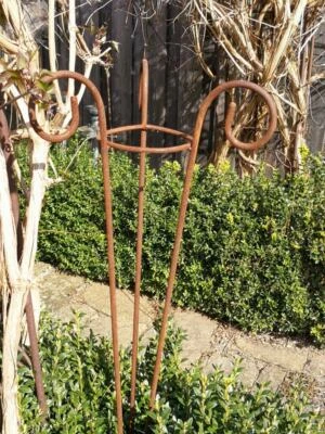 Edelrost Topfhalter 3er mit Schnecken Gartenstecker Rankstab Rost Gartendeko - Bild 1 von 4