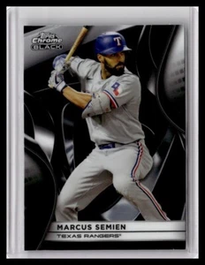 2025 Topps Chrome Black MARCUS SEMIEN #124 – Rangers Leader & All-Star Slugger! - Picture 1 of 2