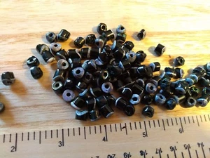 Approximately 100 Stained Black - Vintage Mother of Pearl Beads - 7 mm  - Picture 1 of 4