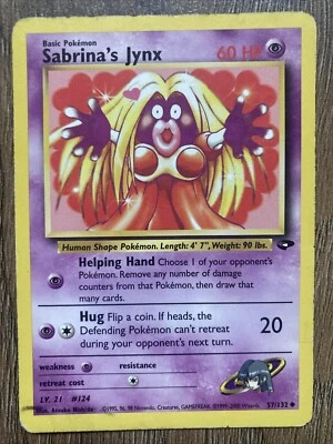 57 /132 Sabrina's Jynx Gym Challenge WOTC Pokemon TCG Nm - Image 1 of 3