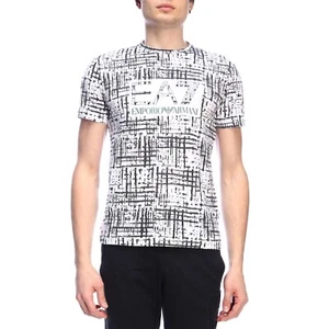 EMPORIO ARMANI WHITE GRAPHIC SS T-SHIRT (XL-2XL) (NWT) - Picture 1 of 20