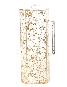 Pitcher Lucite Gold Flakes 12” High x 6” Wide Holds 91 oz. - Picture 1 of 1