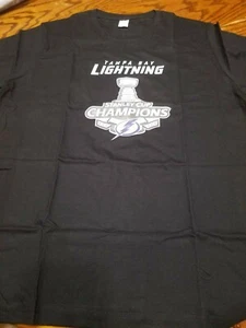 Tampa Bay Lightning 2020 Stanley Cup Champions T- Shirt - Medium New - Picture 1 of 1