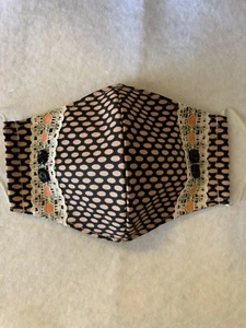 Handmade Face Mask With Lace & Buttons, Ooak, Classy, Elegant, Formal, Shabby - Picture 1 of 6