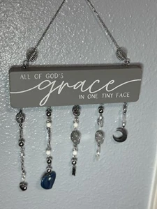 Gods Grace Baby Sign W/ Beads Nursery / Baby - Picture 1 of 7