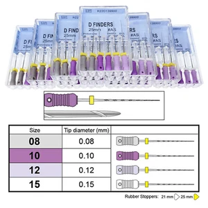 Dental D Finders Endodontic Files for Calcified Canals 6 Pcs/Pack - Picture 1 of 27