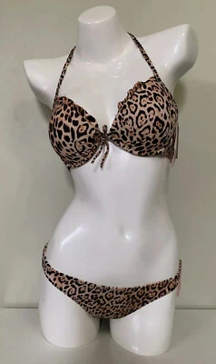 Victoria's Secret Malibu Fabuloso Push Up Top & Itsy Bottom Conjunto de Natación Leopardo  Foto 1 de 4