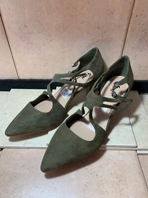 Fioni Womens Green Ankle Strap Heels Size 10 US (170220) - Image 1 of 4