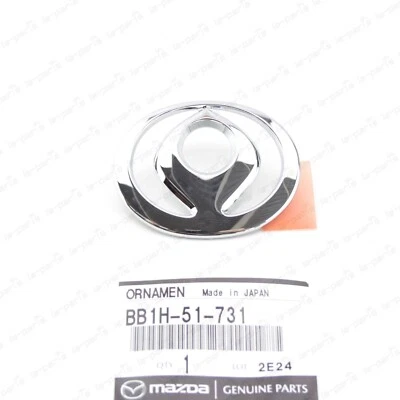 NEW GENUINE MAZDA 1991-1997 MX MIATA FRONT BUMPER CHROME EMBLEM BB1H-51-731 - Image 1 of 4
