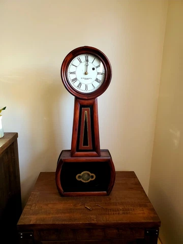 Antique E. Howard & Co. Boston Rosewood Banjo Clock 29" Tall Cover