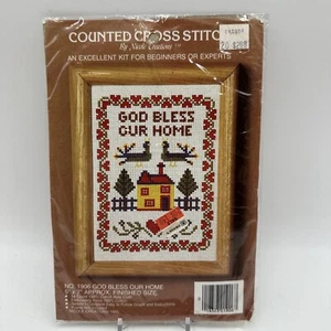 Kit de punto de cruz contado Nicole Creations de colección Dios bendiga nuestro hogar 1906 - Imagen 1 de 6