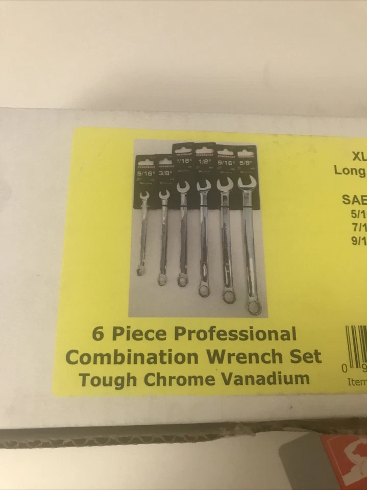 Powerbuilt 6 Piece SAE Long Pattern Combination Wrench Set - 640476 - Image 1 of 4