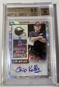 2015 Panini Contenders 289 Chip Kelly RC Auto Cracked ice /23 BGS 9.5 AUTO 10