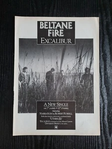 "BELTANE FIRE EXCALIBUR 1985 PÓSTER ANUNCIO ÚNICO ARTE 8,5X11,7" - Imagen 1 de 1